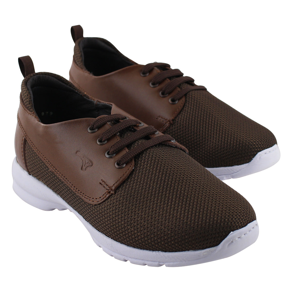 Tenis Hombre 085 Casual Malla Café
