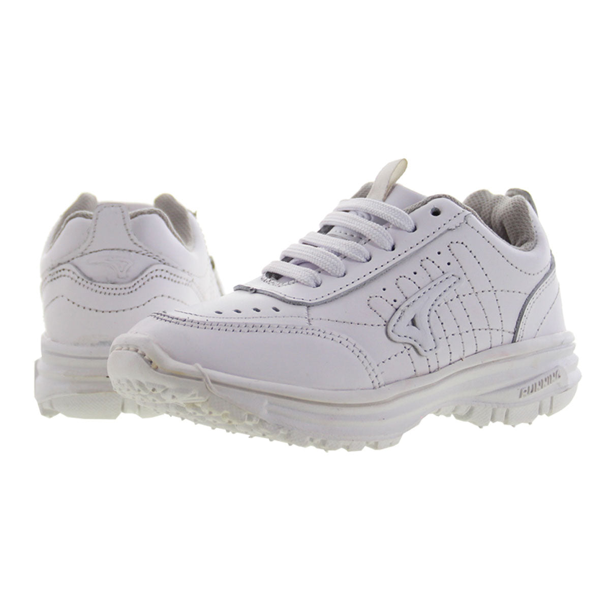 Tenis Escolar 121 Piel Blanca