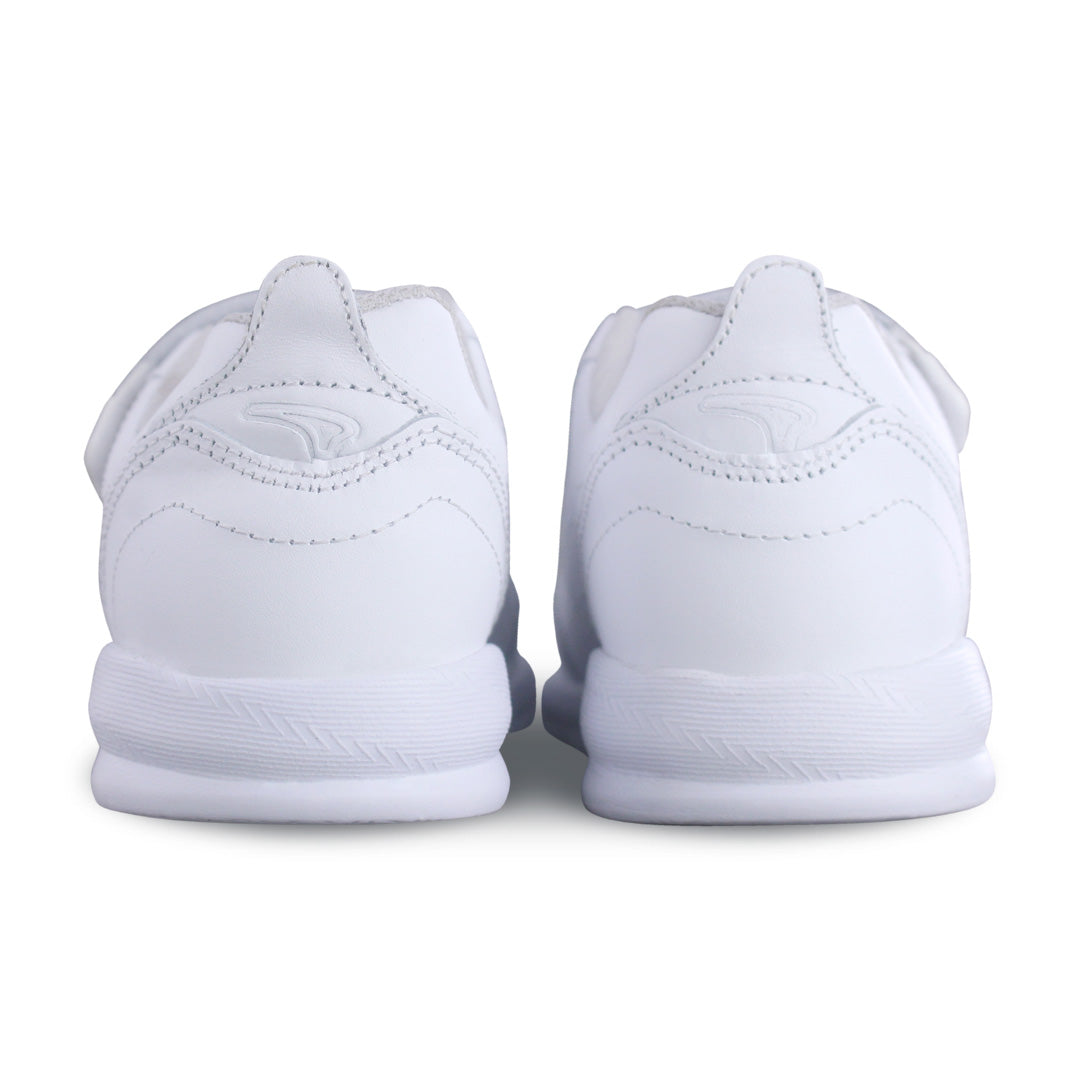 Tenis Escolar Unisex 126 Piel Blanca doble Velcro