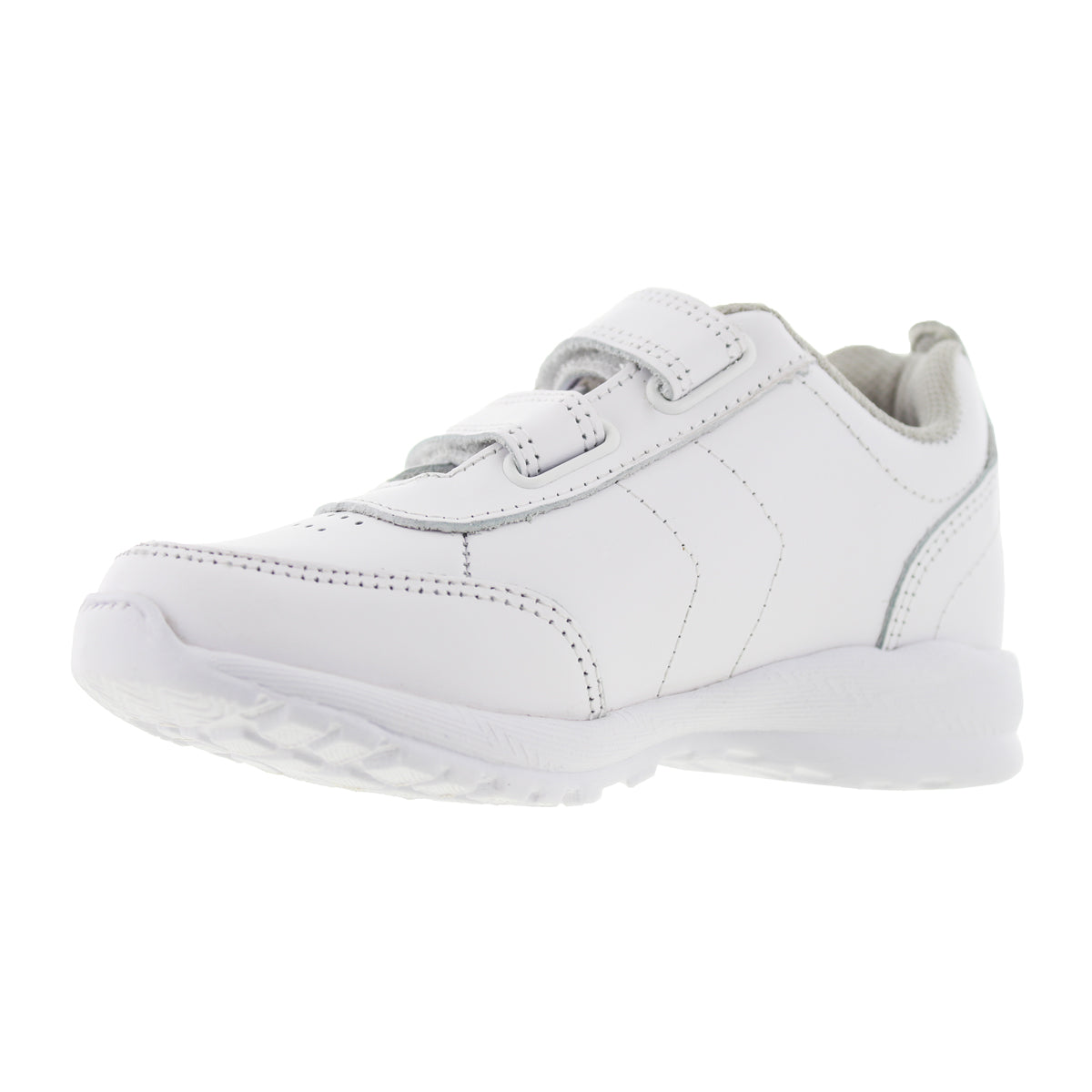 Tenis Escolar Unisex 127 Piel Blanco doble Velcro