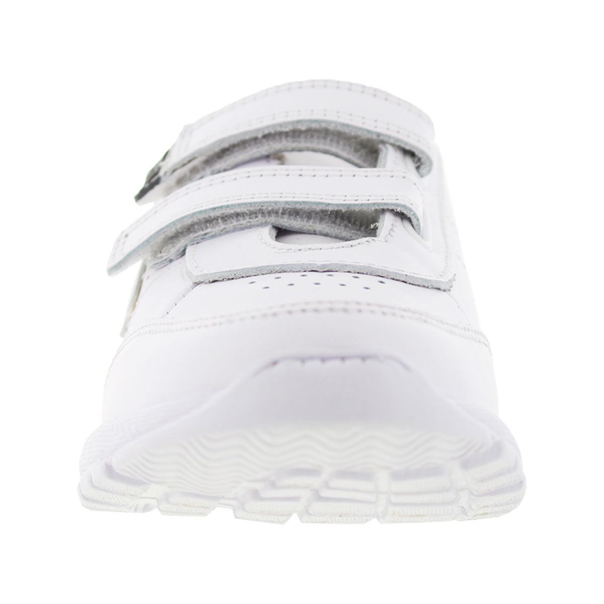 Tenis Escolar Unisex 127 Piel Blanco doble Velcro