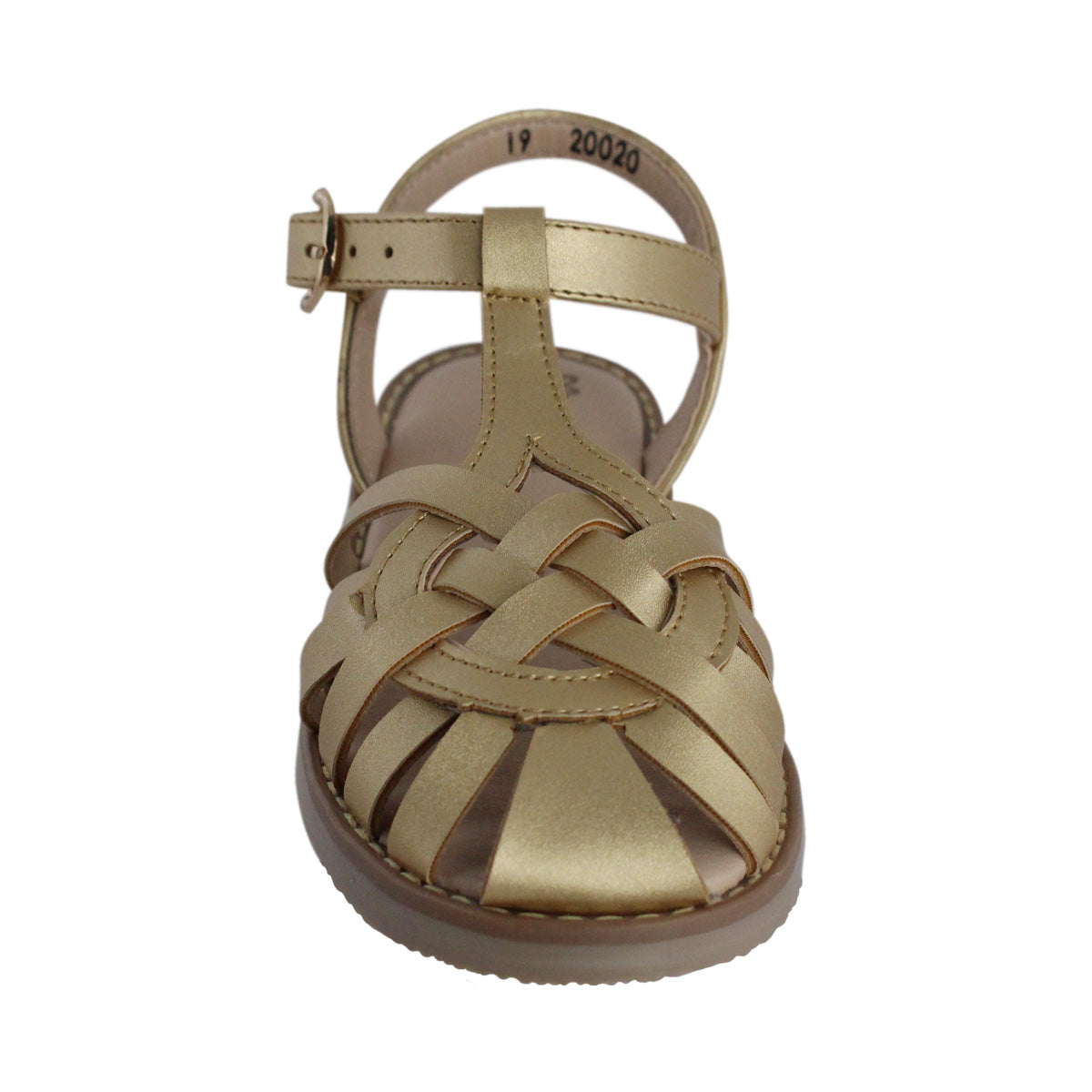 Sandalia Niña 20020 Oro tiras Cruzadas