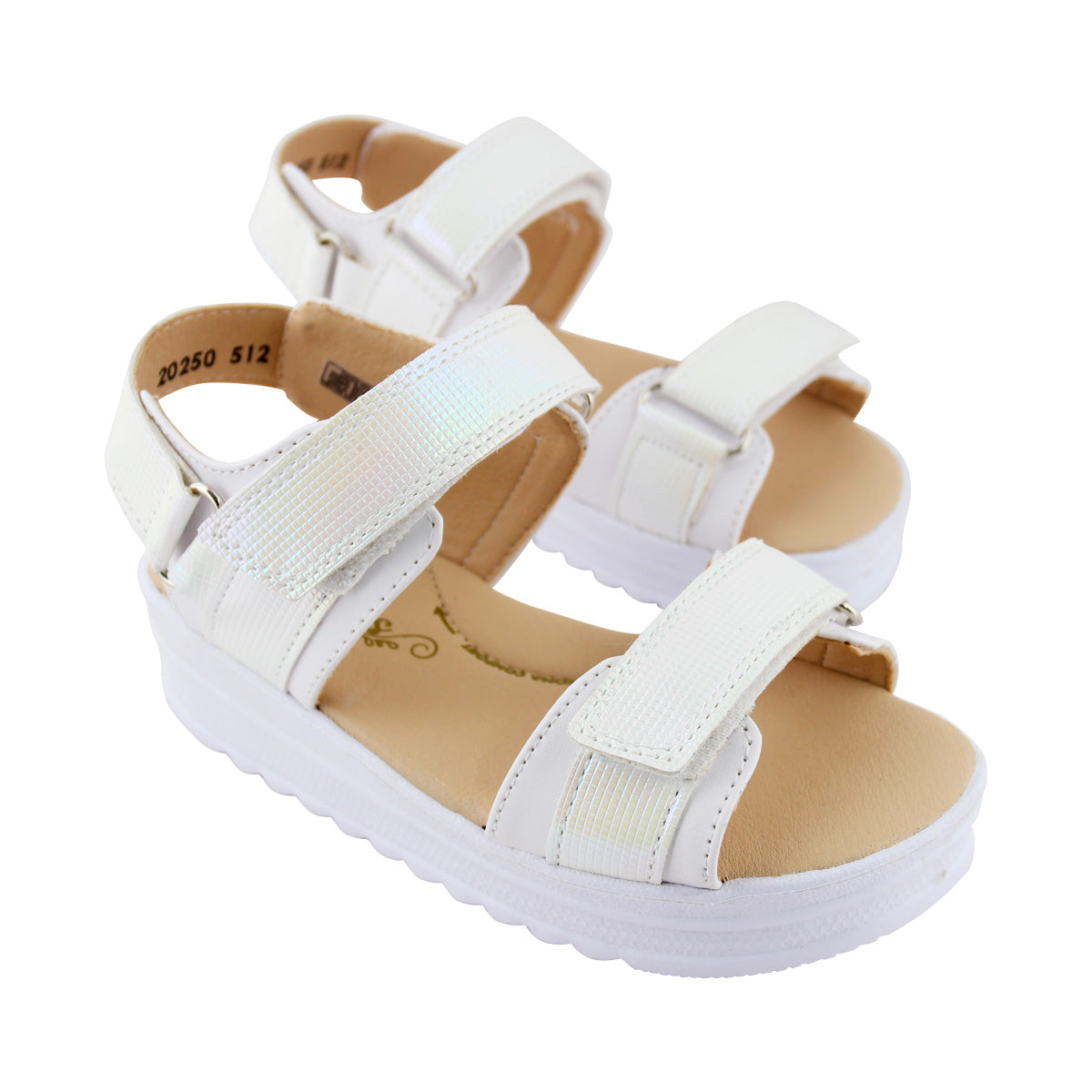 Sandalia Niña 20250 Blanco Velcro