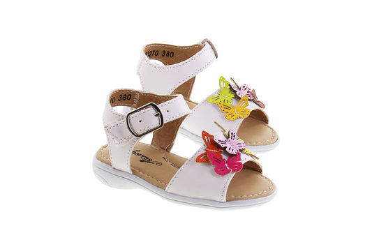 Sandalia Niña 20270 Blanco Mariposas Colores