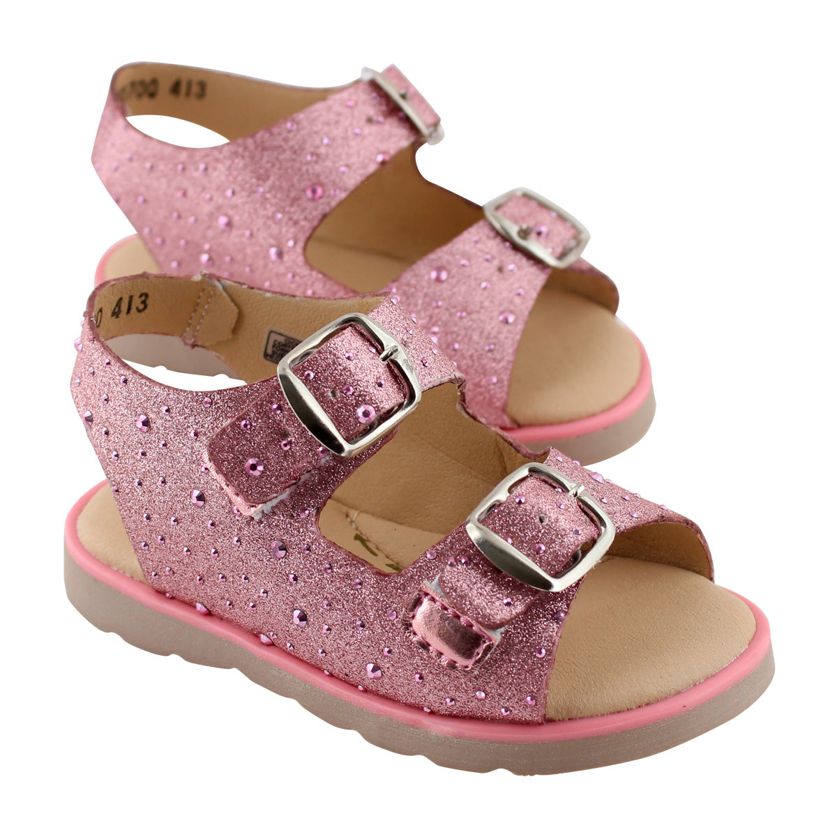 Sandalia Niña 20700 Rosa Hebillas y Brillos