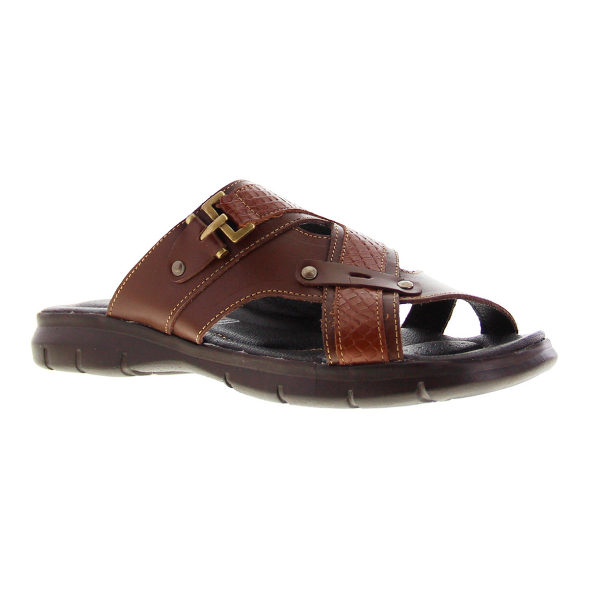 Sandalia Caballero 25400 Piel Café