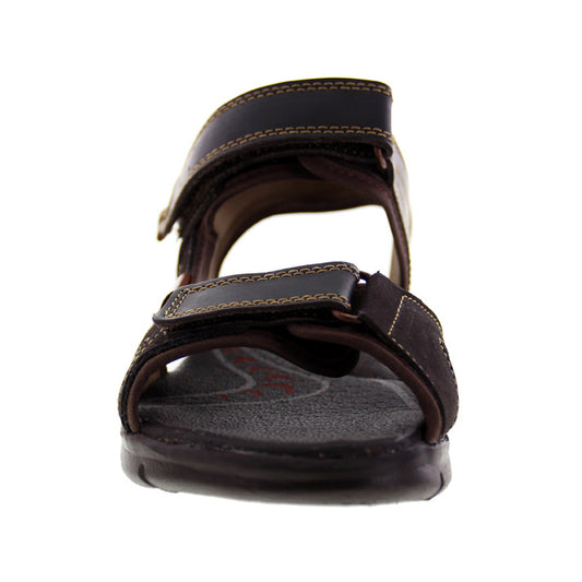 Sandalia Niño 2545 Piel Café con Doble Velcro