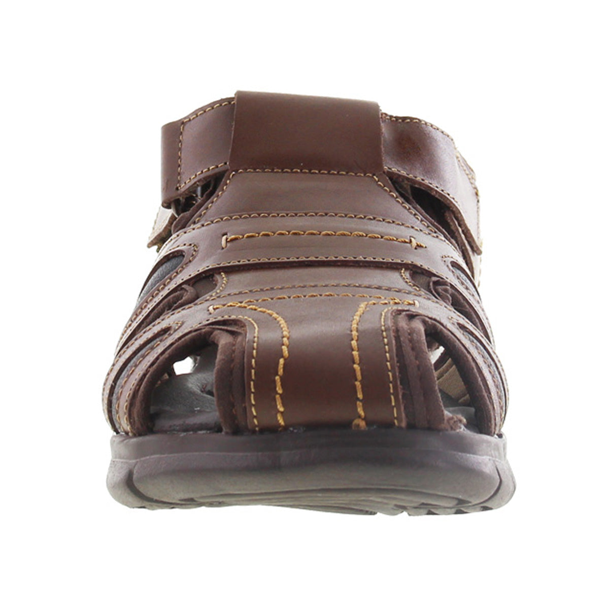 Sandalia Hombre 2880 Piel Café con Velcro