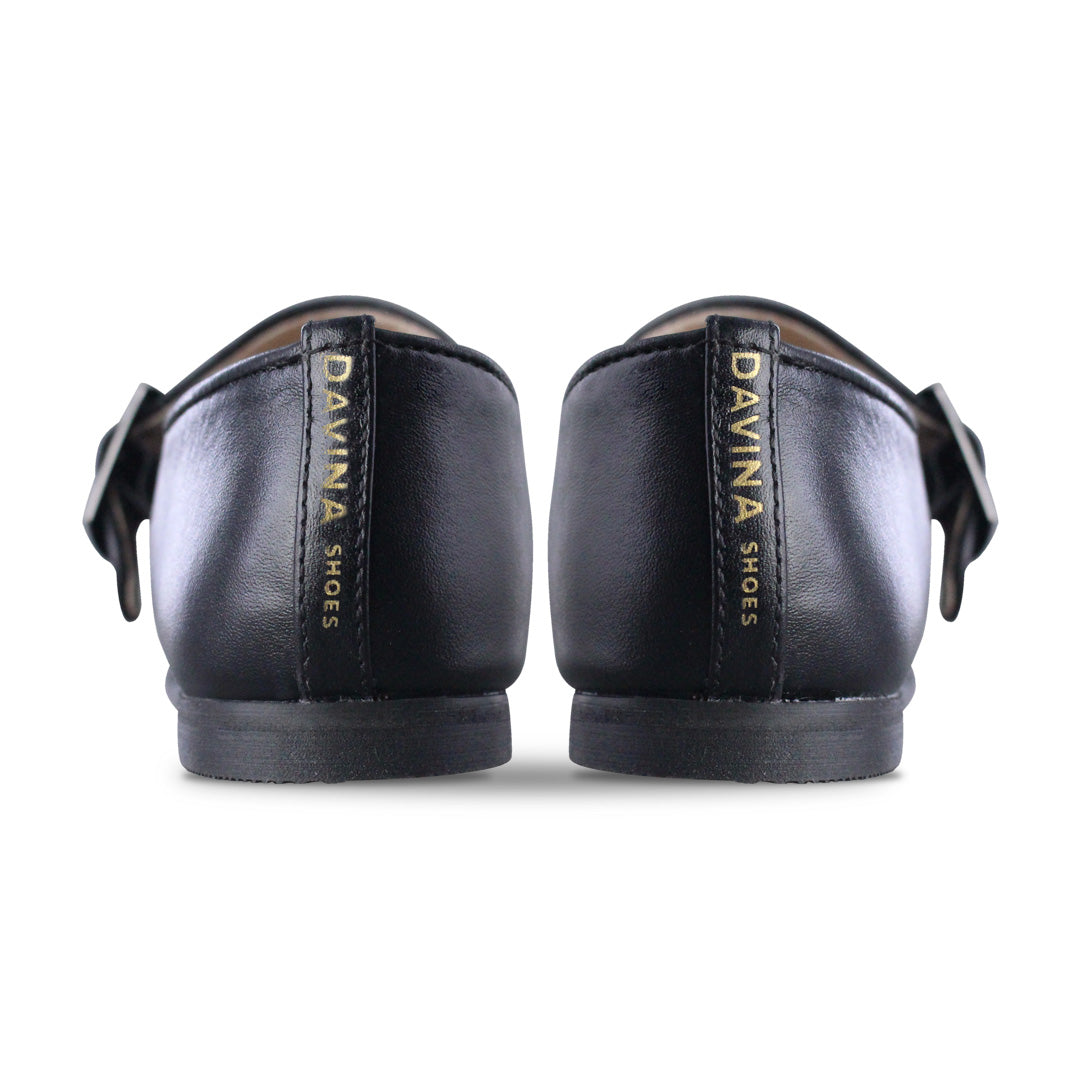 Balerina Niña 30150 Piel Giulia Negro con Hebilla