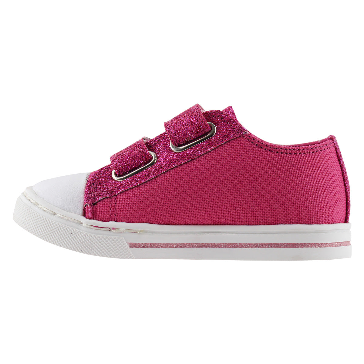 Tenis Niña 306 Rosa Mexicano con Moño y Brillos
