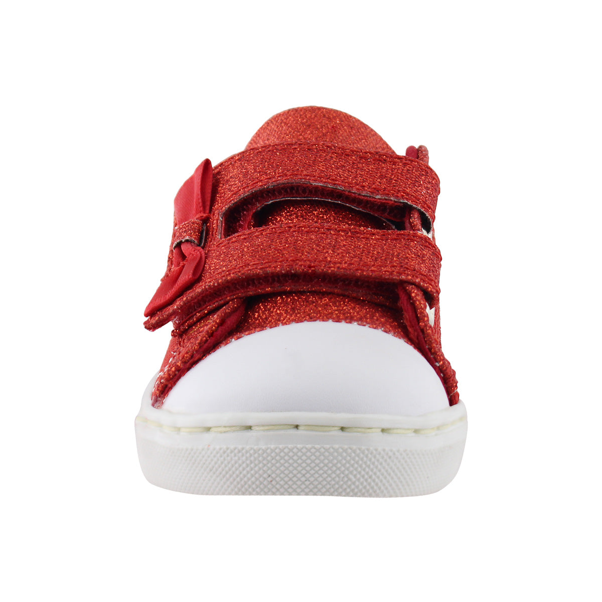 Tenis Niña 306 Lona Rojo con Velcrol y Moño