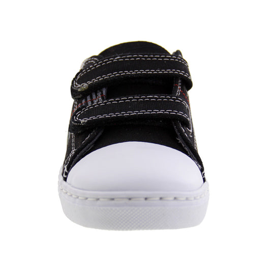 Tenis Niño 315 Lona Negro Doble Velcro