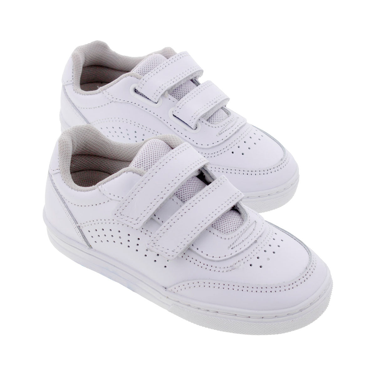 Tenis Escolar 32072 Piel Blanco