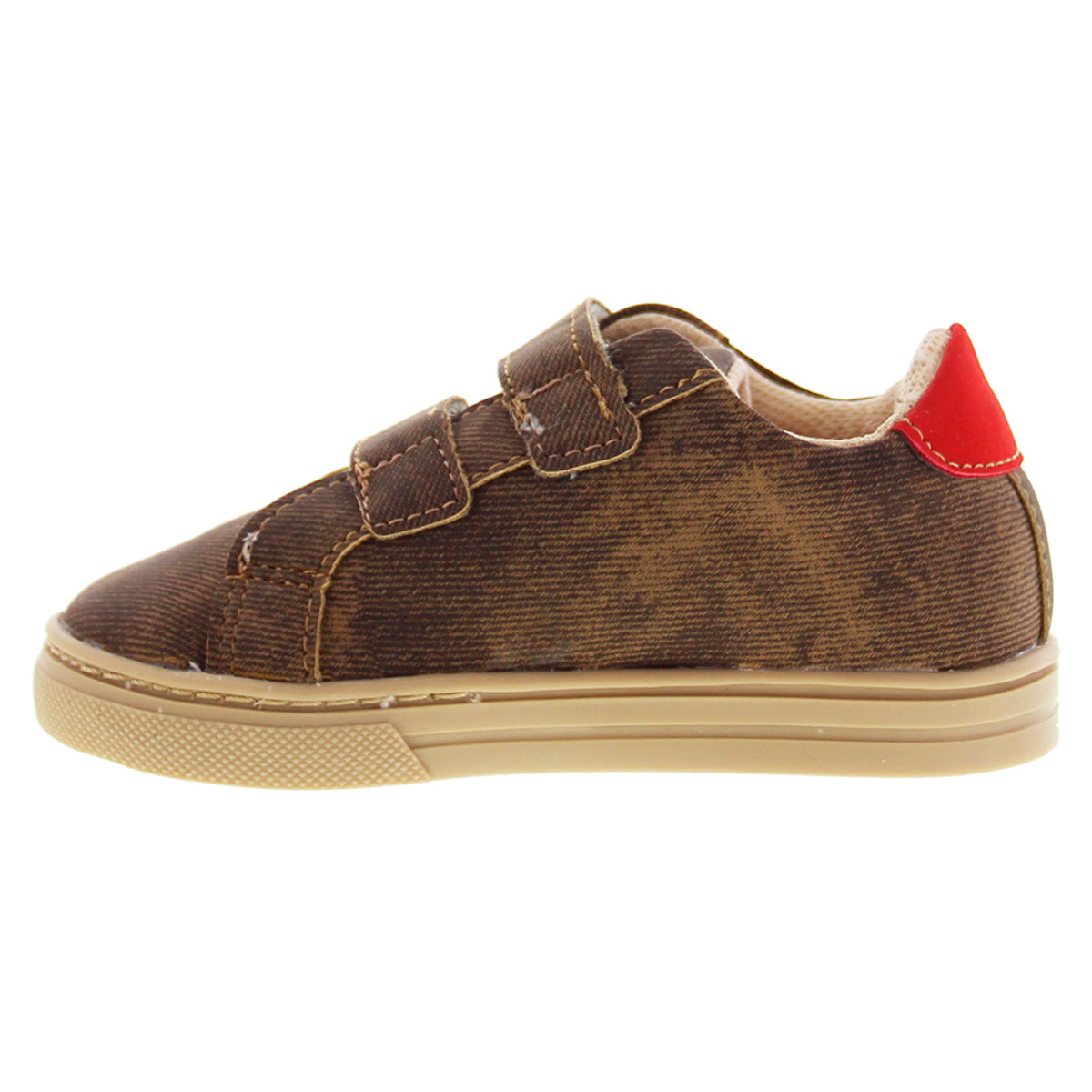 Tenis Niño 32171 Café doble Velcro