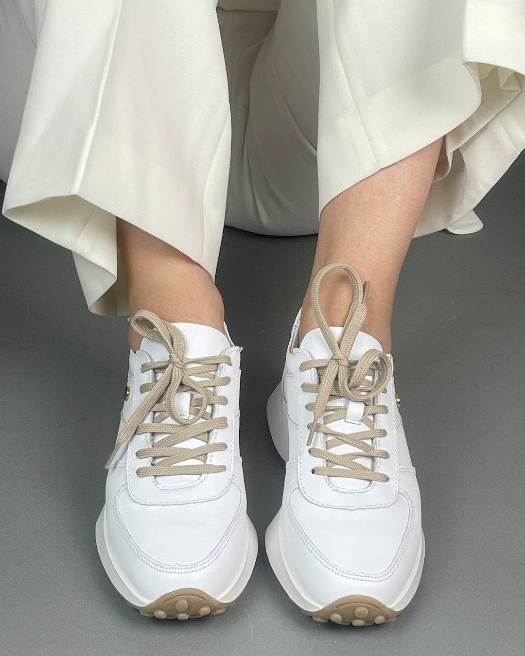 Tenis Dama 35000 Piel Blanca