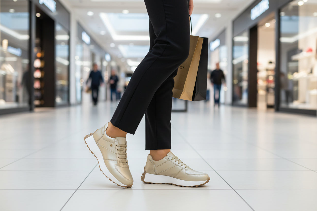 Tenis mujer 35001 Metálico Oro