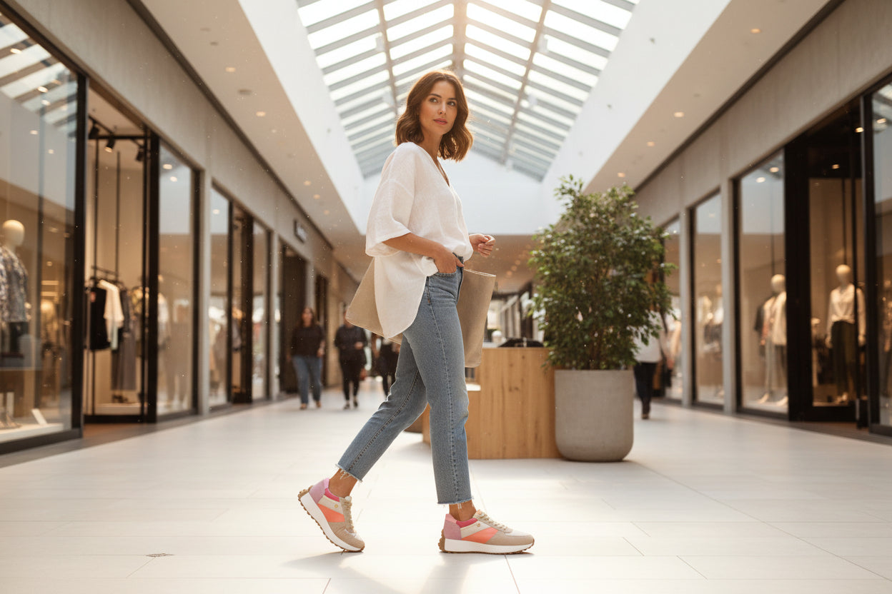 Tenis Dama 35011 Davina Piel Gamuza Rosa