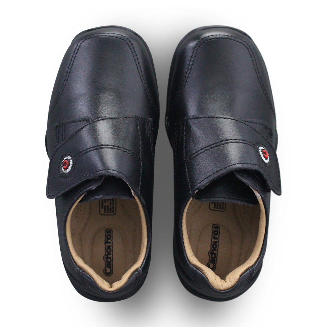Zapato escolar Niño 5711 Piel Negro con Velcro
