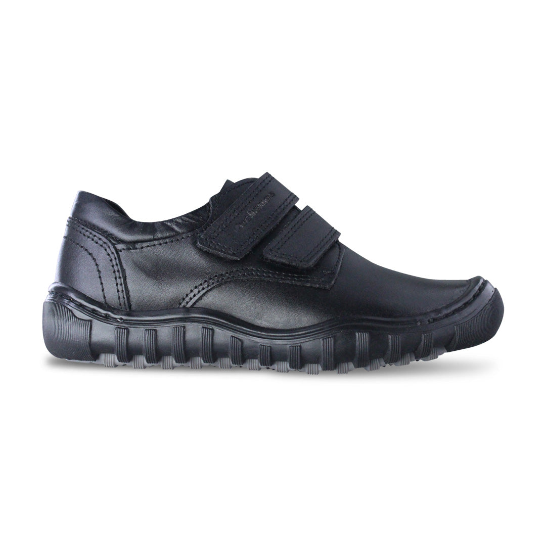 Zapato Escolar Niño 5825 Piel Negro Doble Velcro