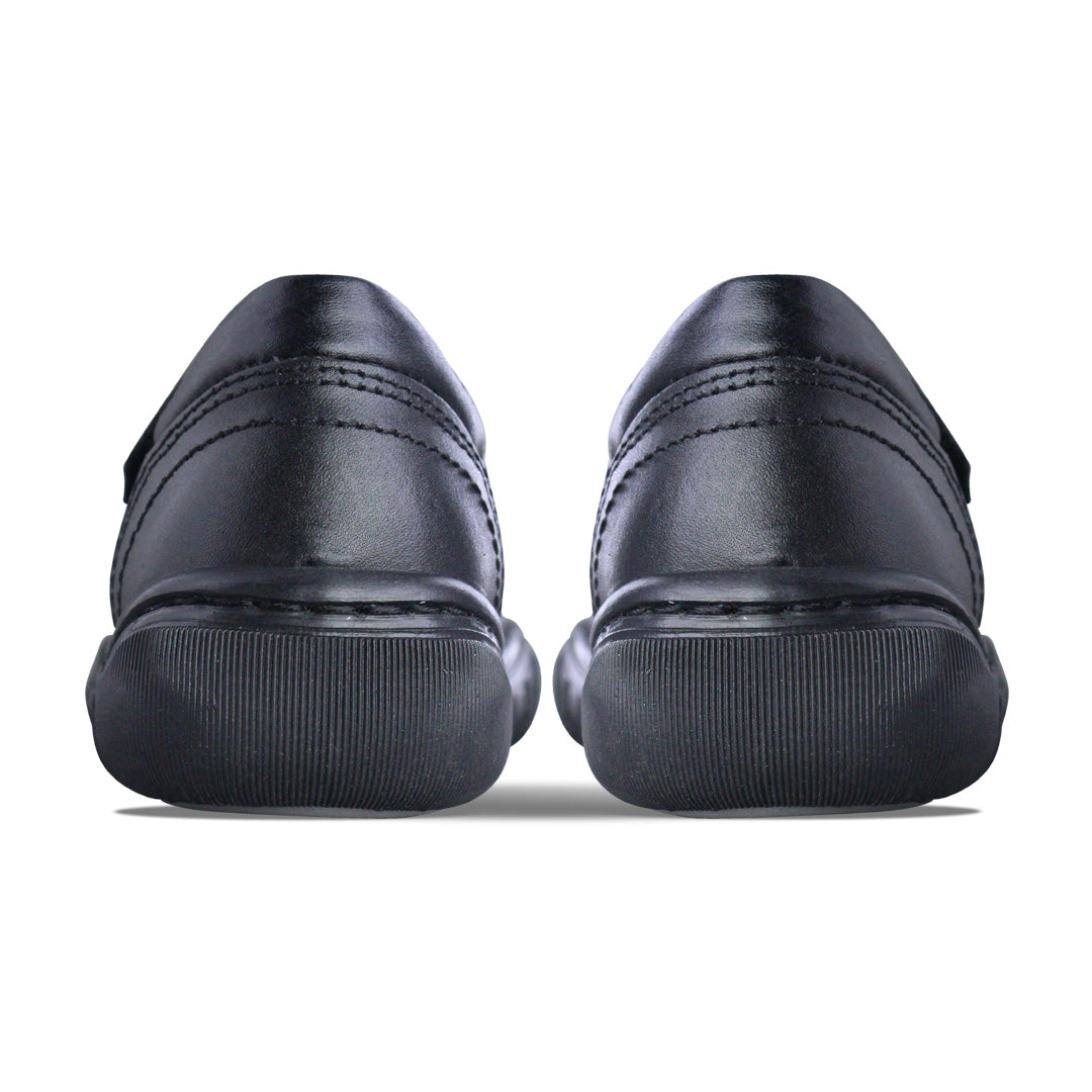 Zapato Escolar Niño 5825 Piel Negro Doble Velcro
