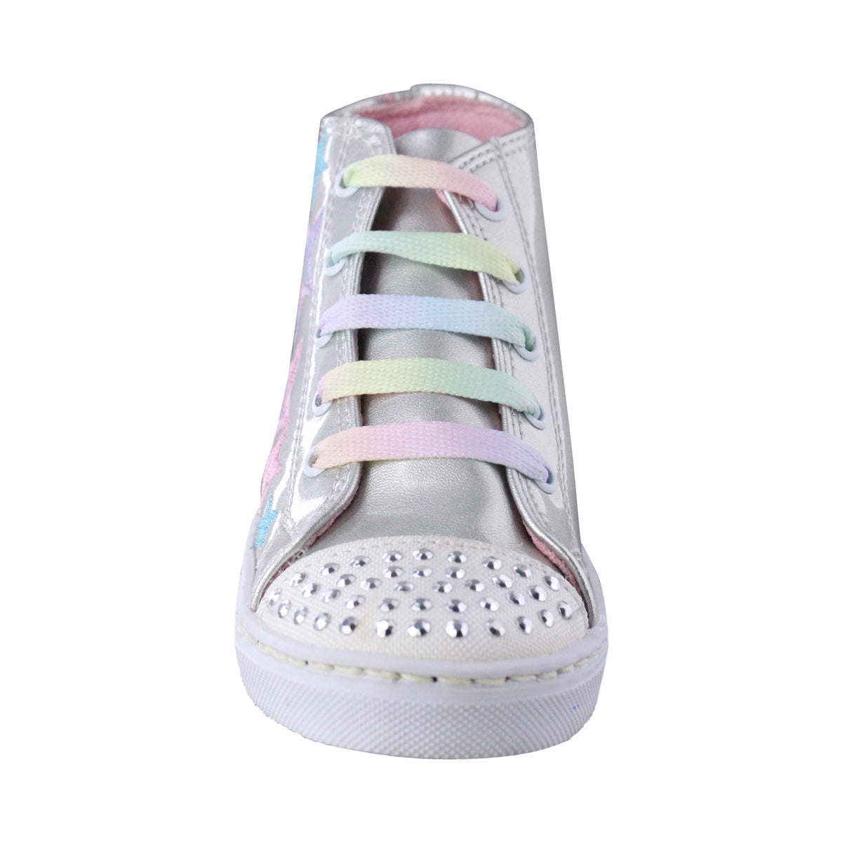 Tenis Niña 601 Plata con Estrellas