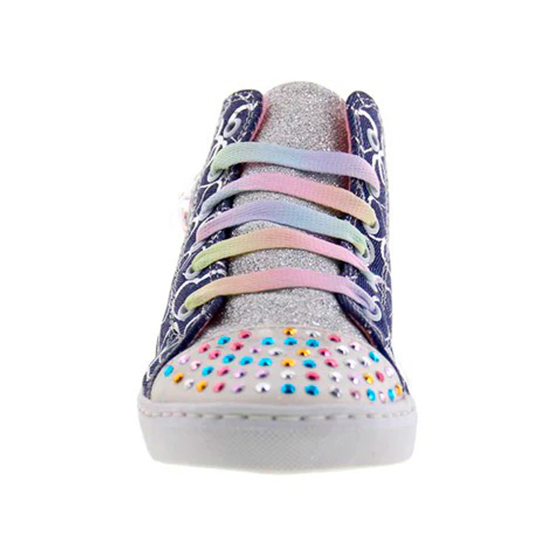 Tenis Niña 602 Azul con Corazones