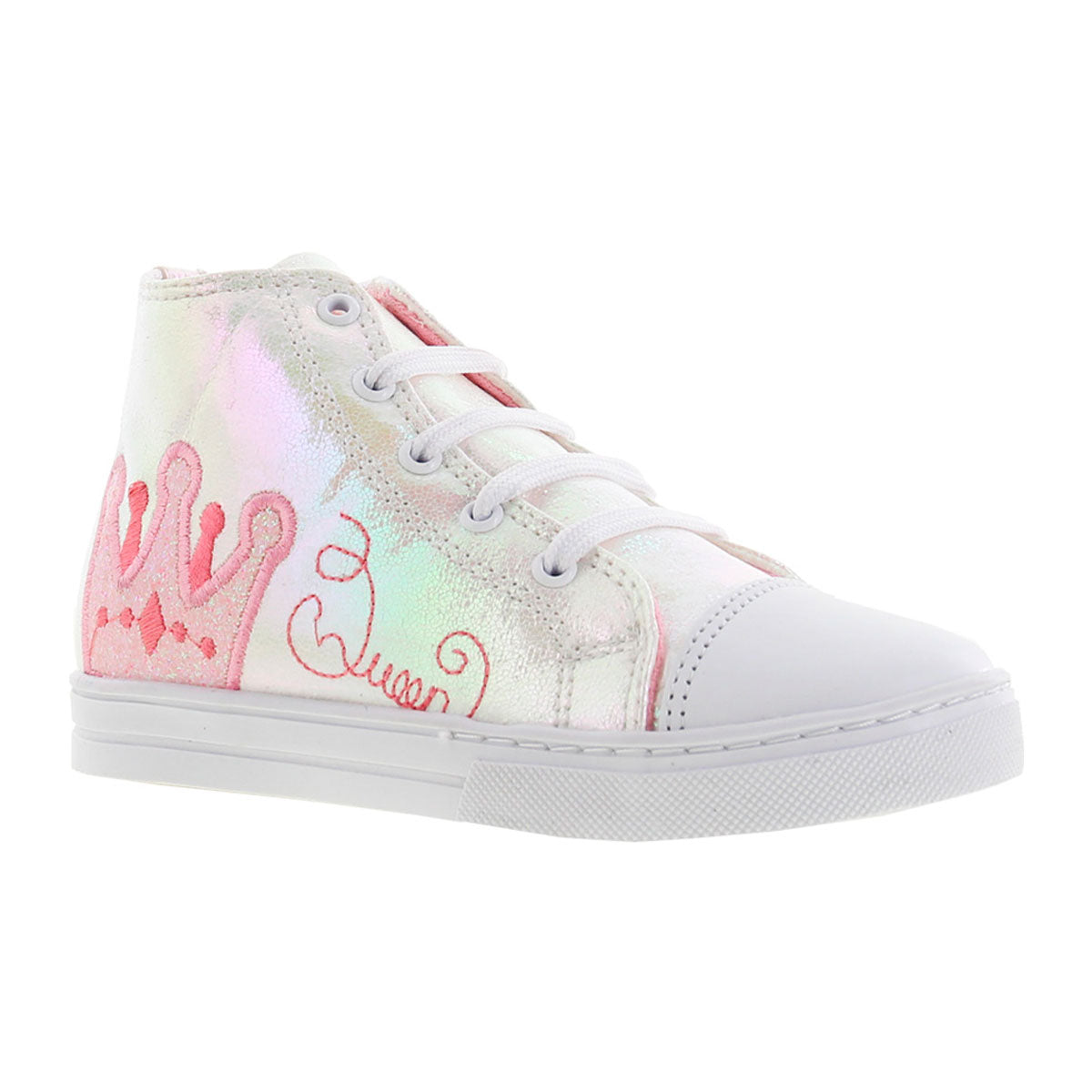 Tenis Niña 603 Blanco Corona Bordada