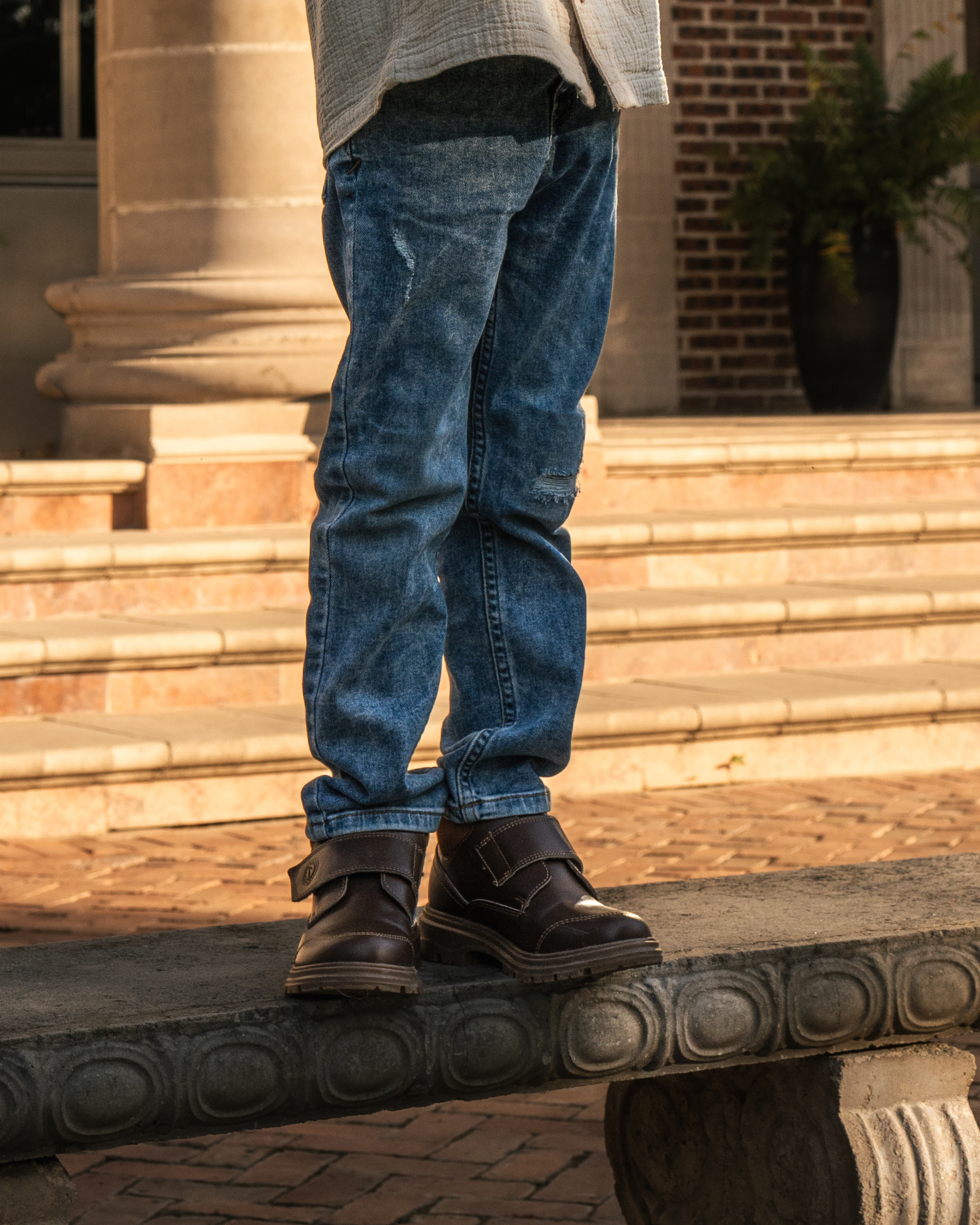 Bota Niño 6130 Piel Café