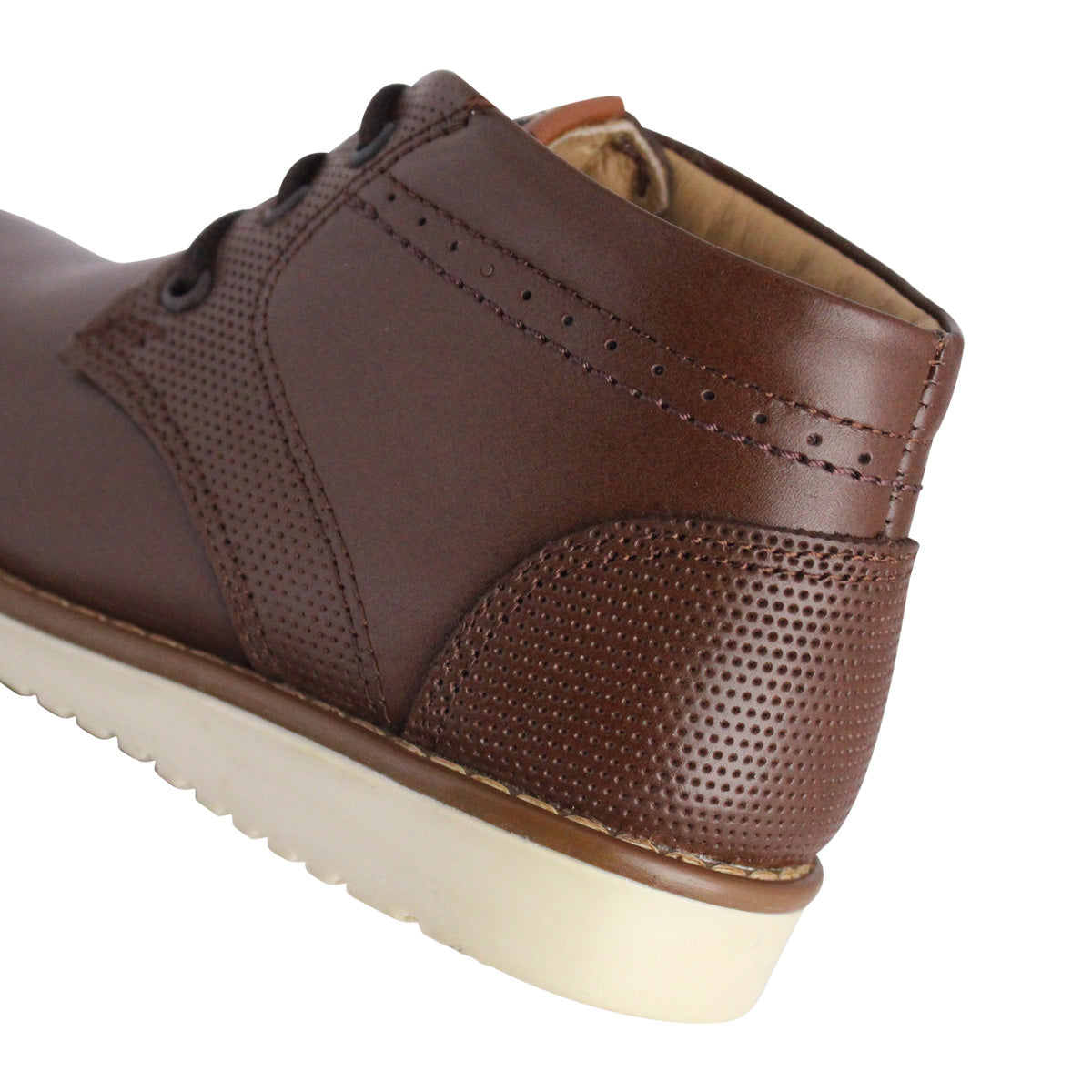 Bota Niño 6172 Piel Café con Cintas