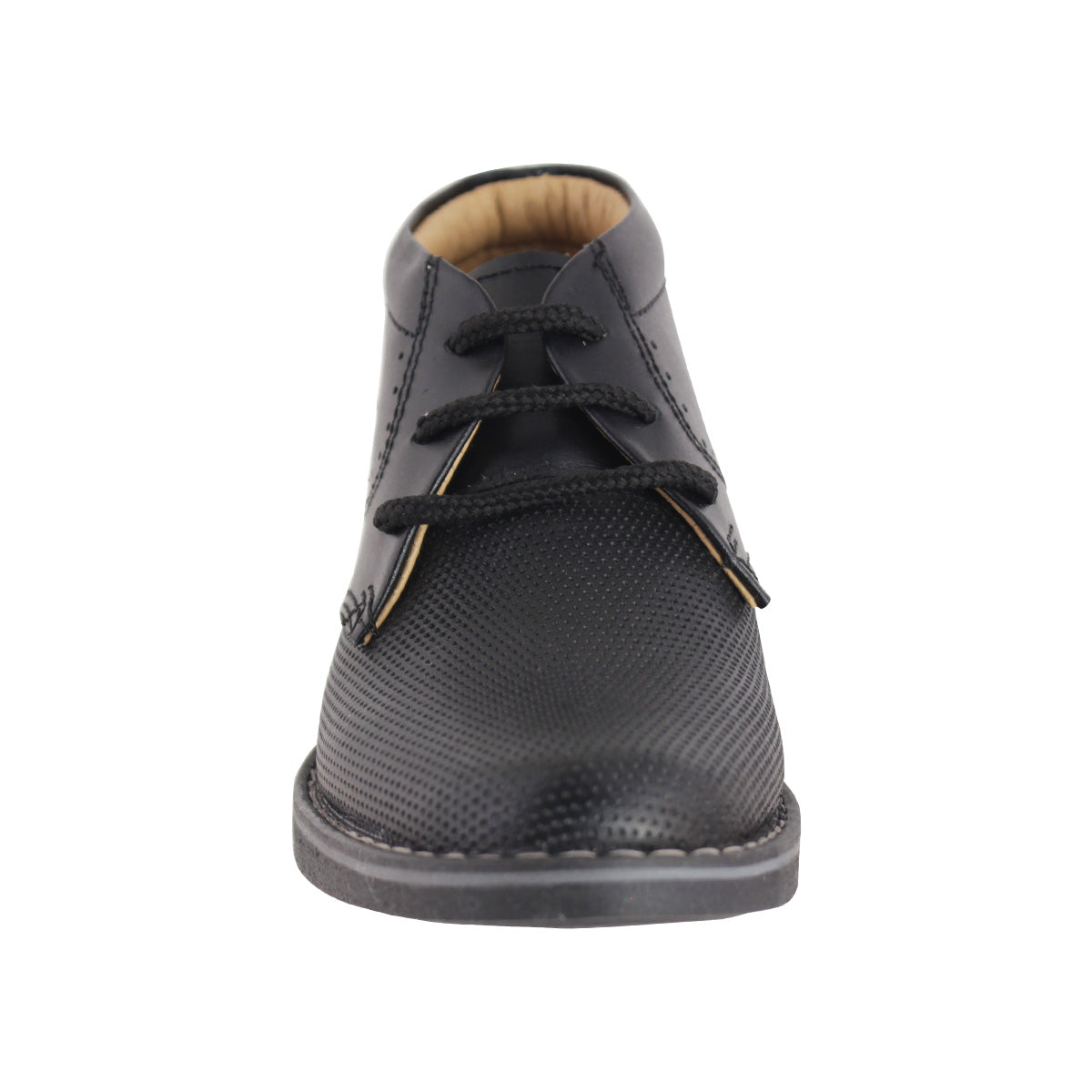 Bota Niño 6183 Piel Negro con Cintas
