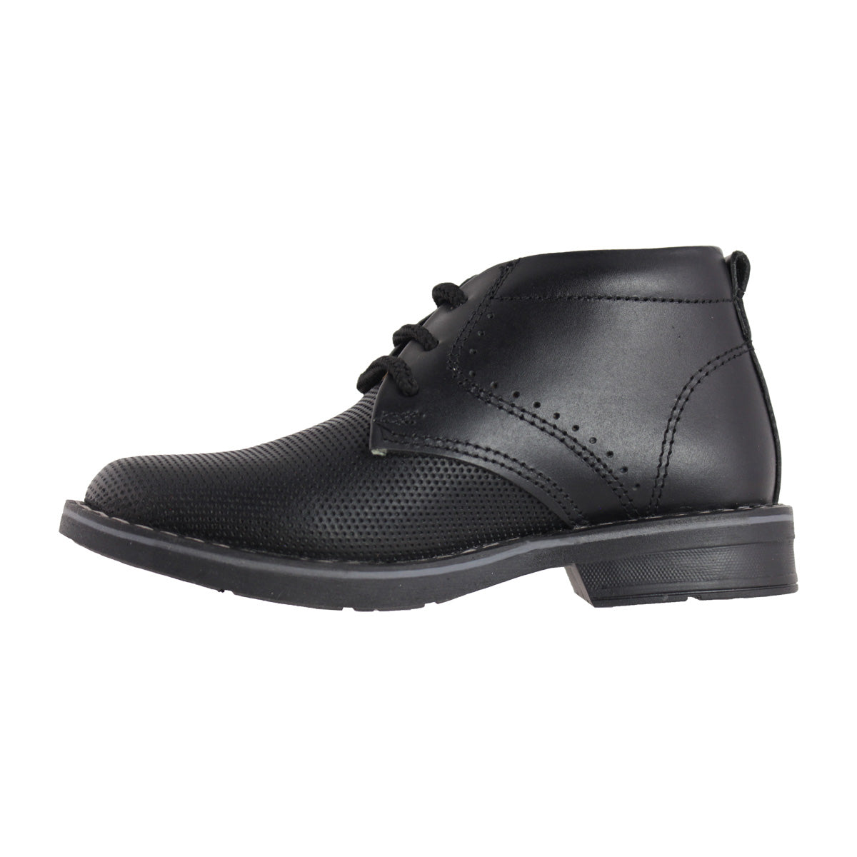 Bota Niño 6183 Piel Negro con Cintas