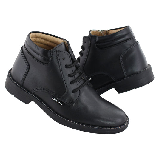 BotínNiño 6190 Piel Negro con Cintas
