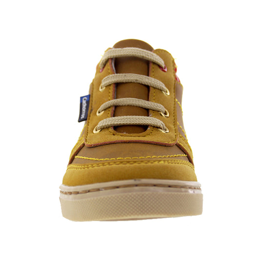 Bota Niño Casual 661 con Agujetas Color Oro