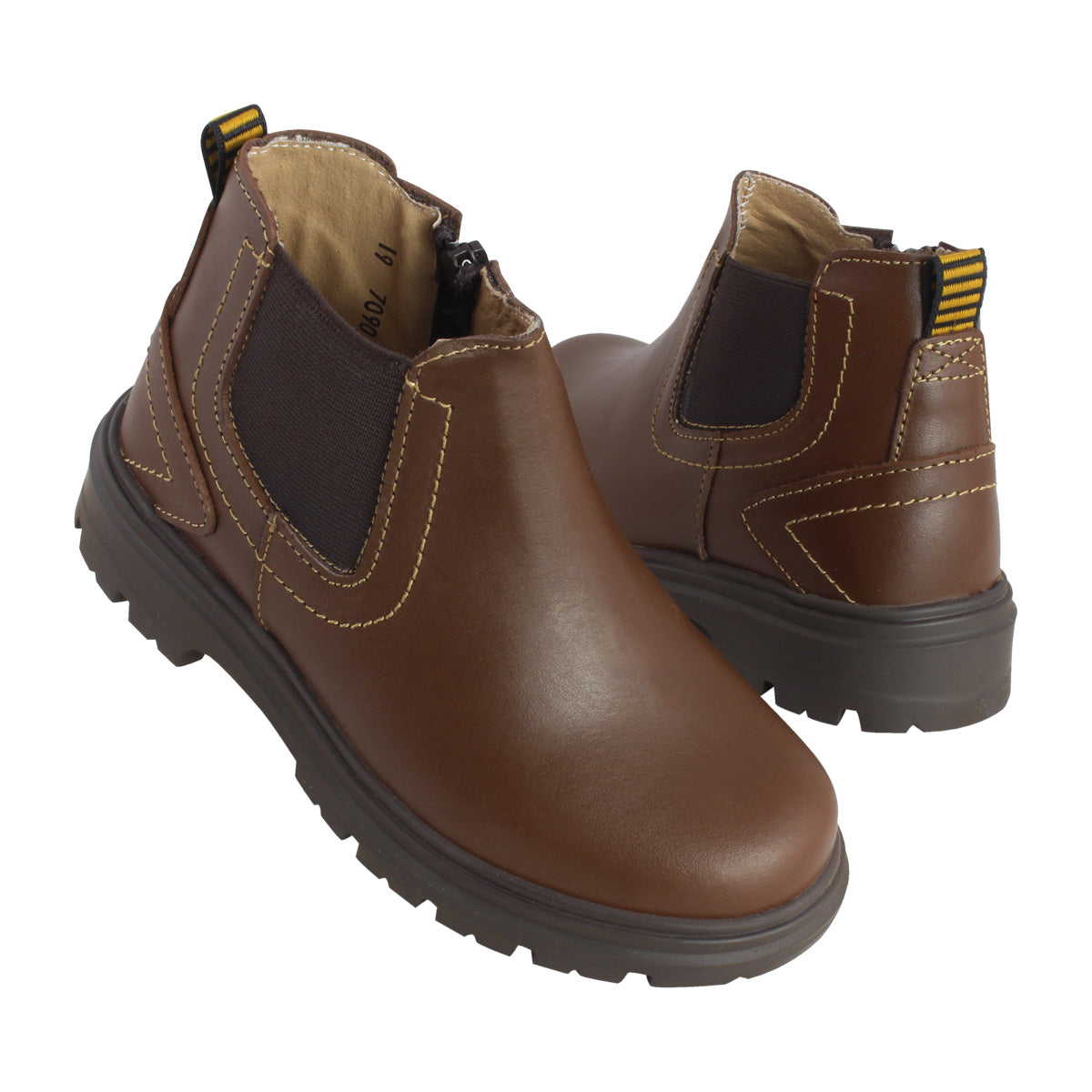 Botín Niño 7090 Piel Café