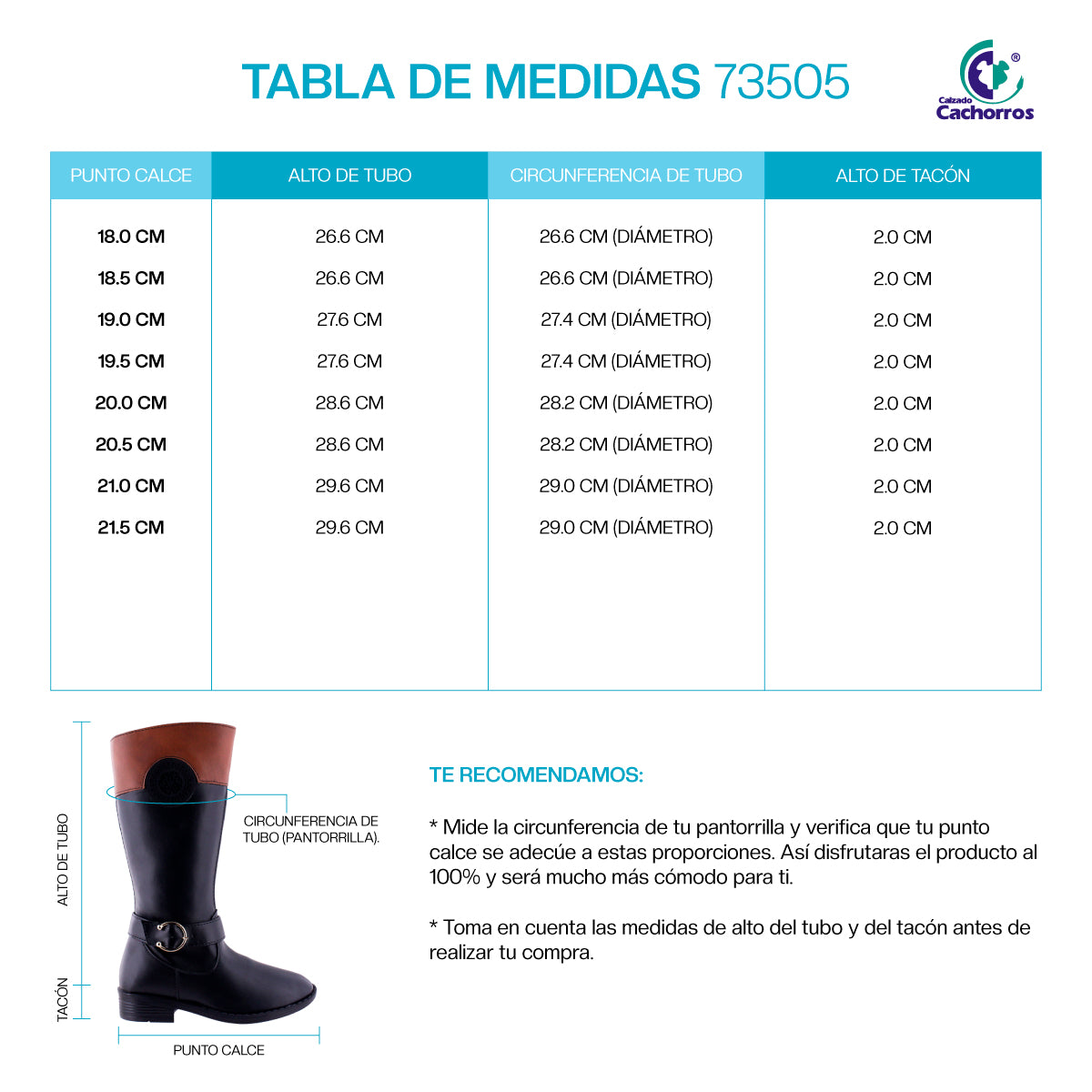 Bota Niña 73505 Negro