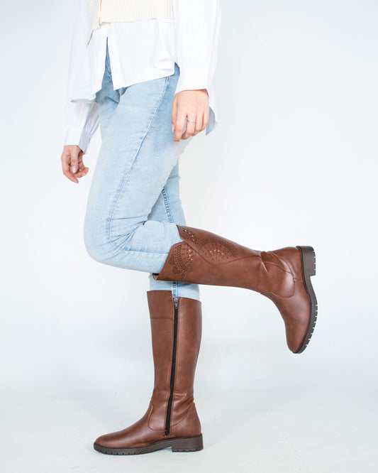 Bota Alta Mujer 73520 Davina Café