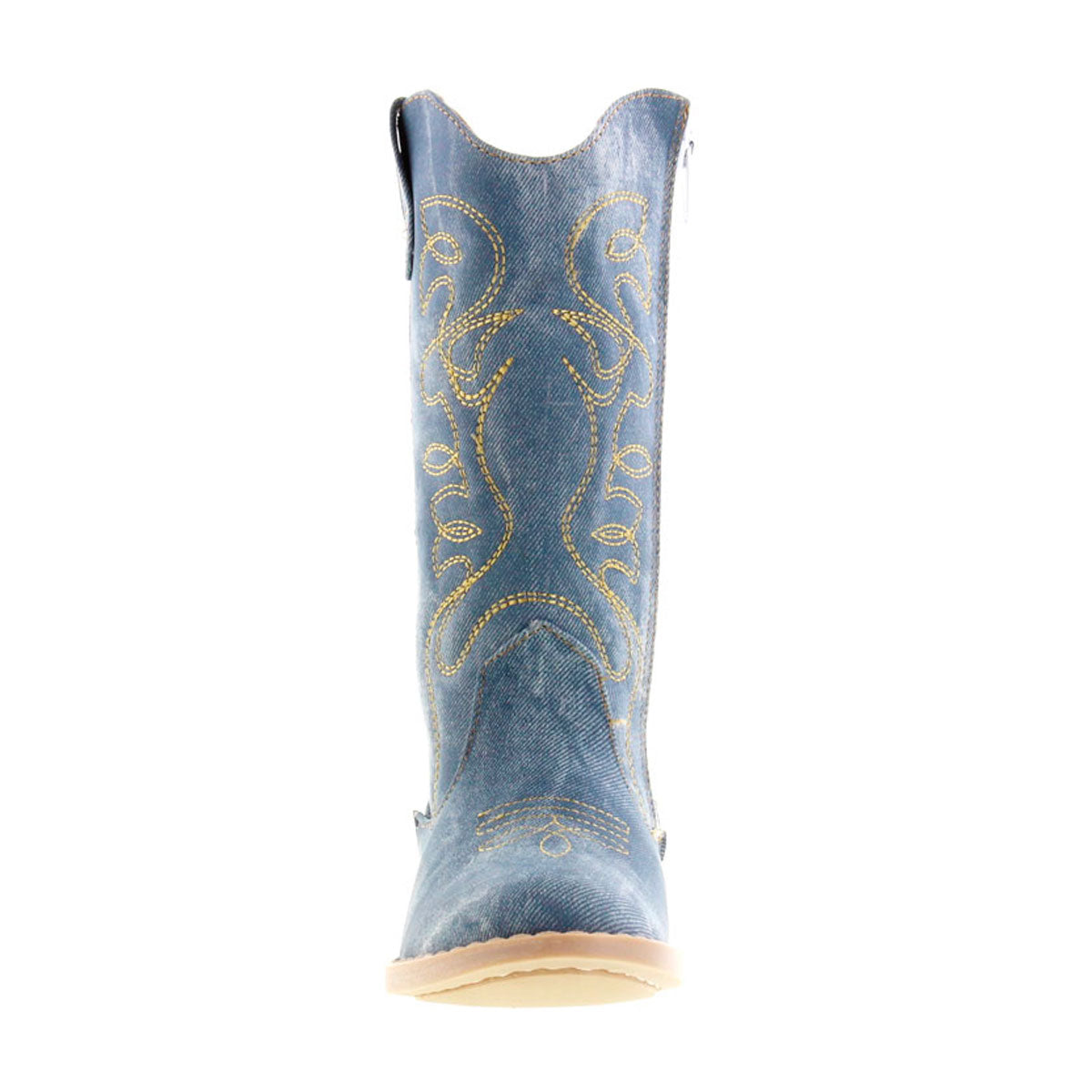 Bota Niña Vaquera 73810 Jeans Mezclilla tubo Bordado