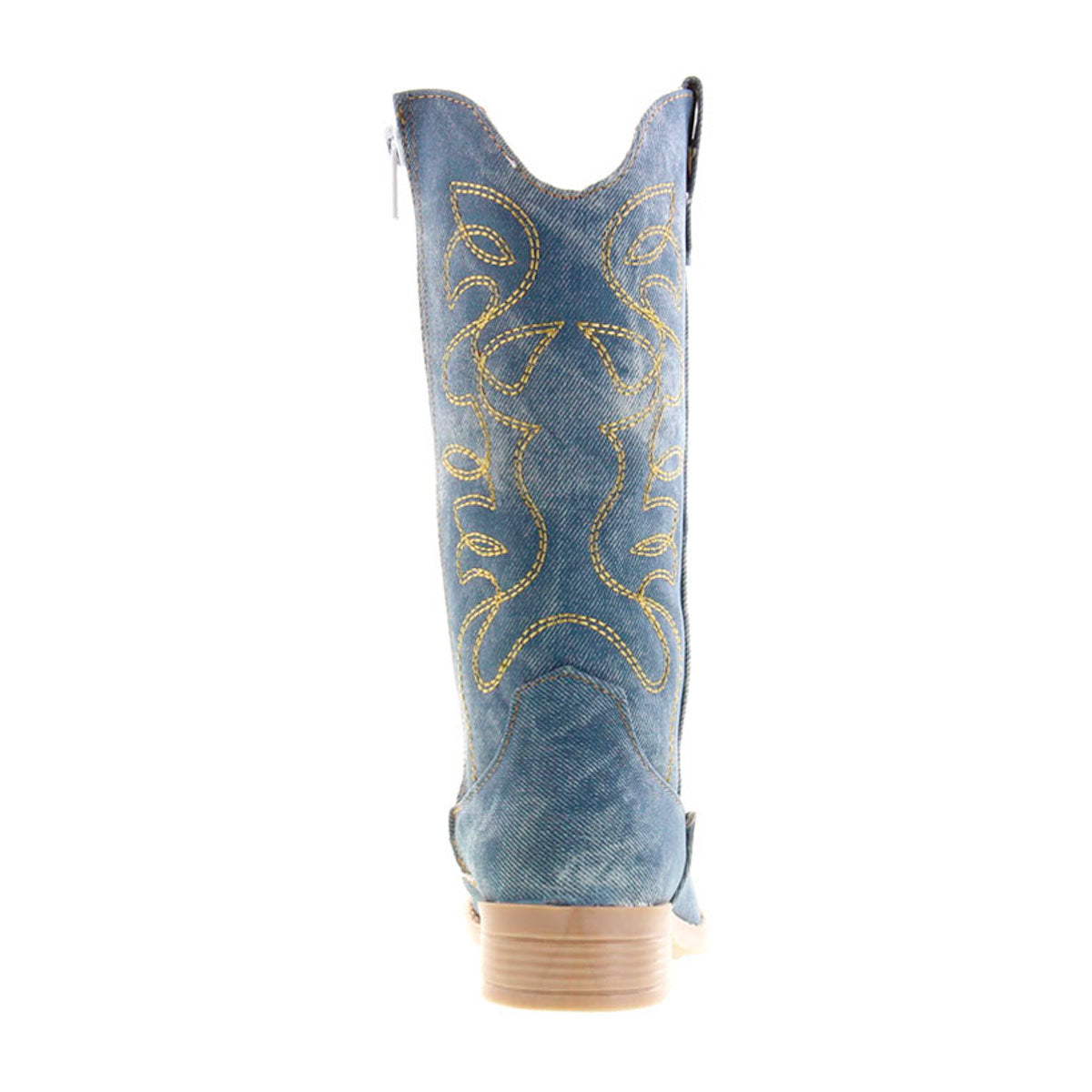 Bota Niña Vaquera 73810 Jeans Mezclilla tubo Bordado