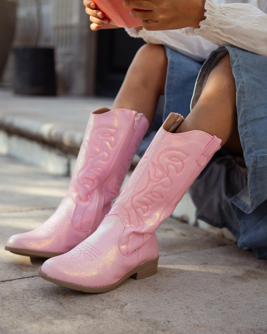 Bota Vaquera Niña 73810 Rosa con Brillos