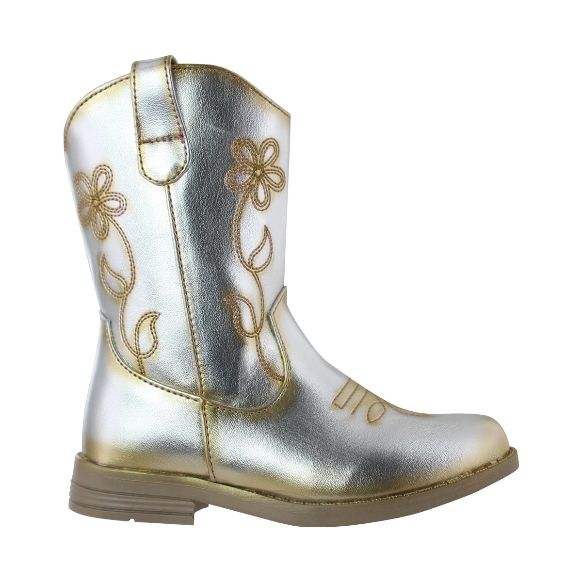 Botín Vaquero Niña 74020 Metálico Oro