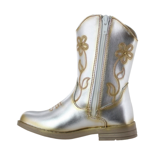 Bota Vaquera Niña 74020 Metálico Oro