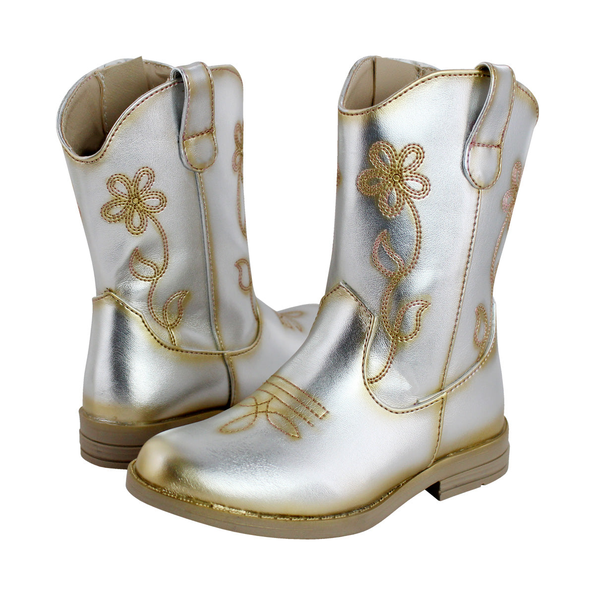 Botín Vaquero Niña 74020 Metálico Oro