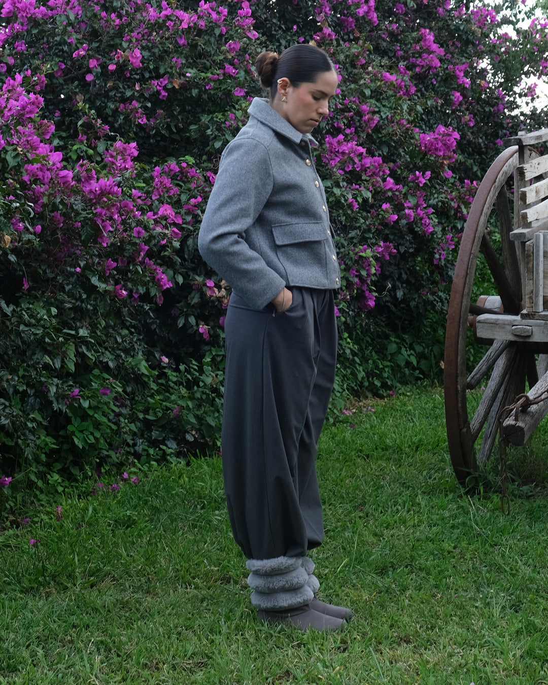 Bota Niña 7621 Gris con Peluche