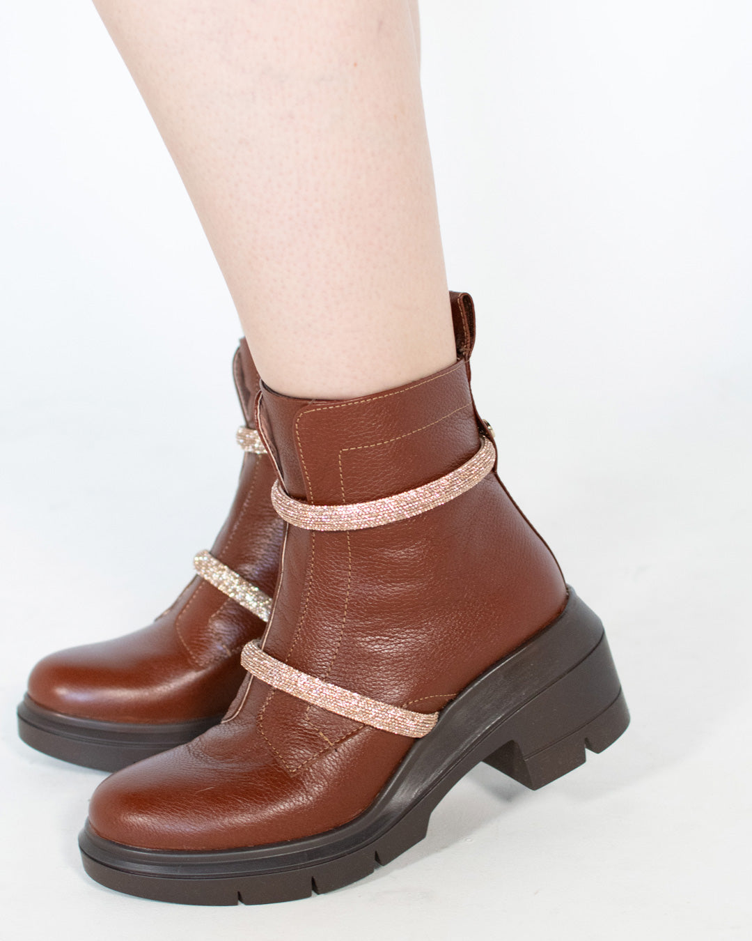 Bota Mediana 81402 Piel Davina Café