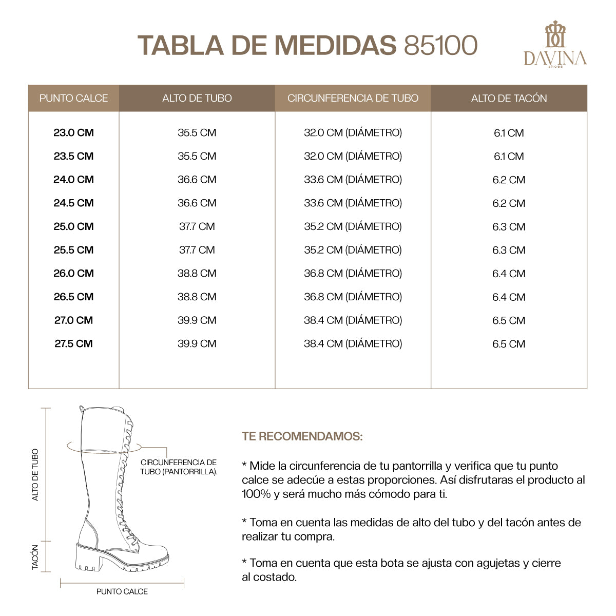 Bota Alta Mujer 85100 Piel Negro