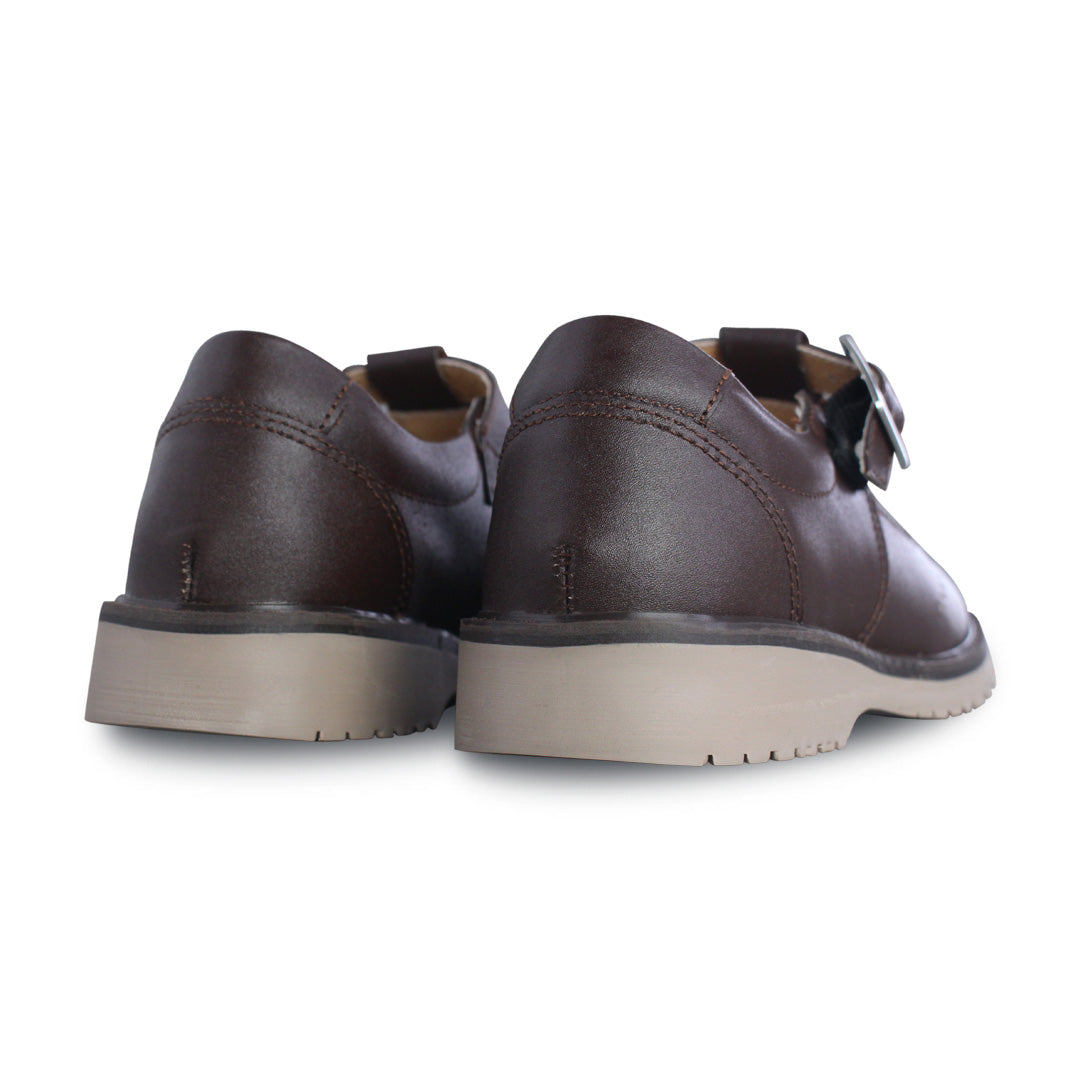 Zapato escolar niña 9002 piel café - vista 3