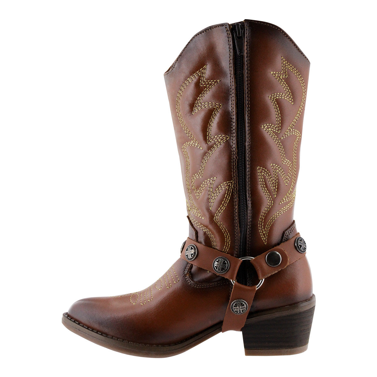 Bota Vaquera Dama 96390 Piel Davina Café