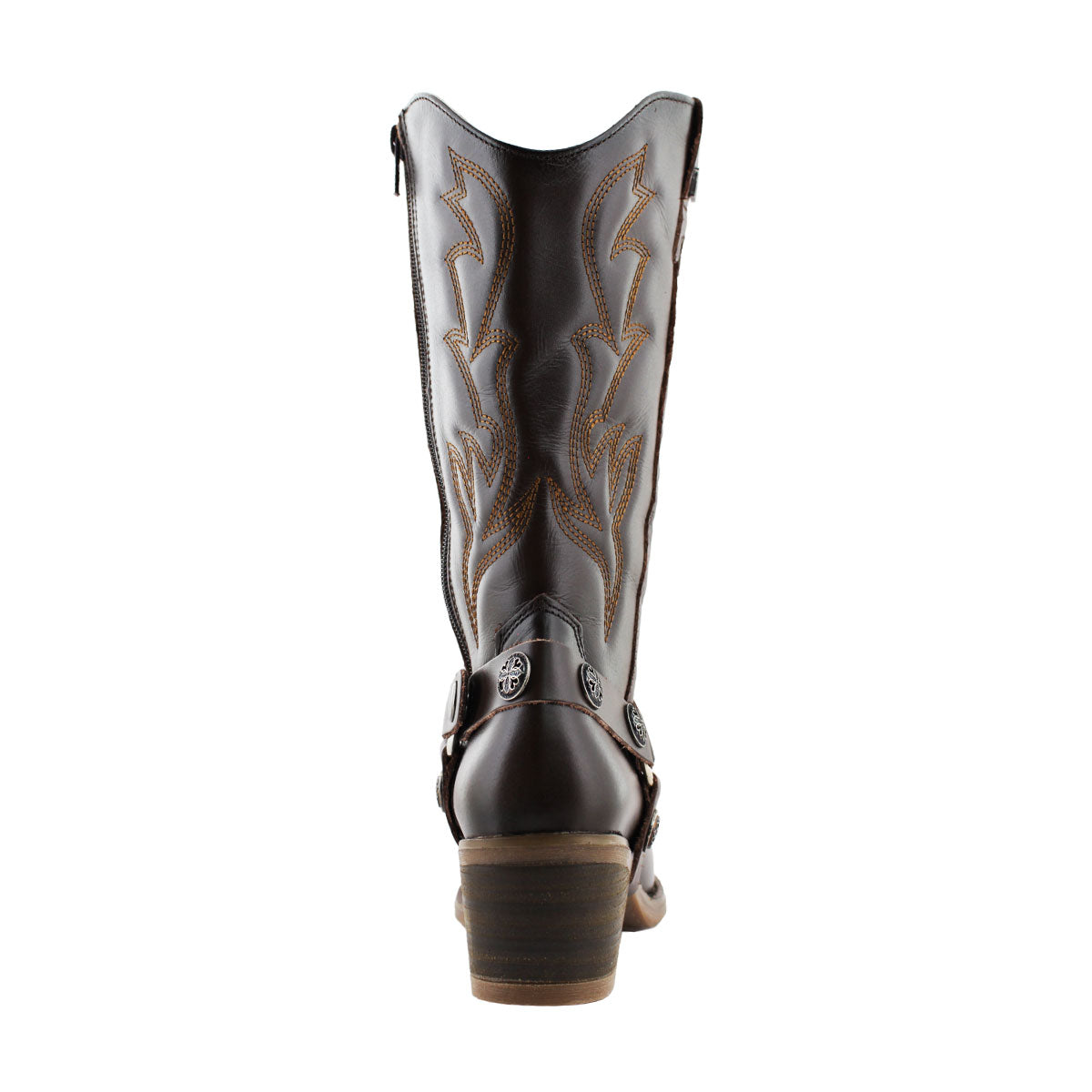 Bota Vaquera Dama 96390 Piel Davina Café Oscuro
