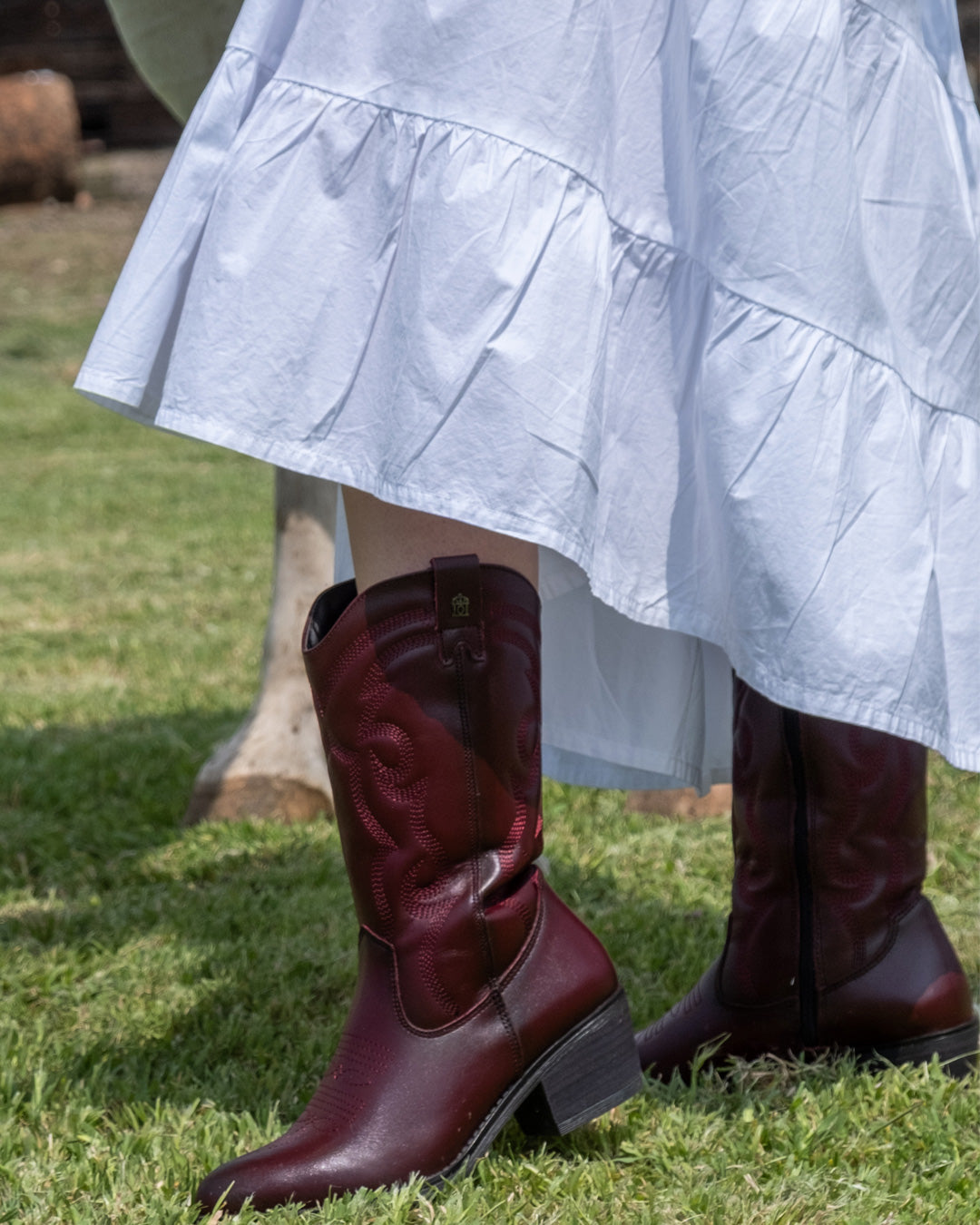 Bota Vaquera Dama 96393 Davina Piel Vino