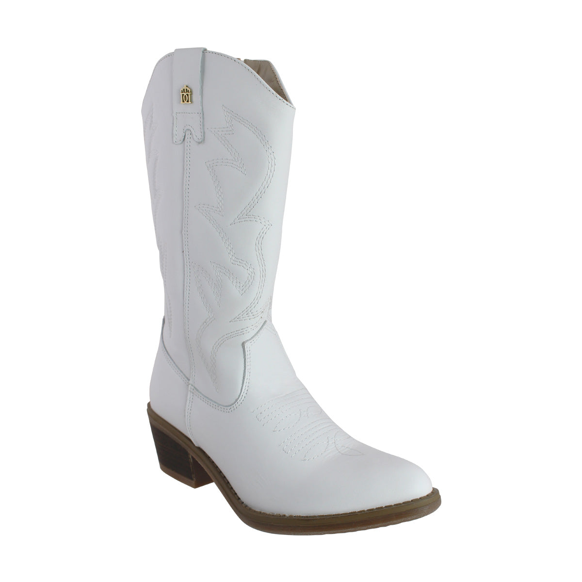 Bota Vaquera Dama 96395 Alondra Piel Blanca